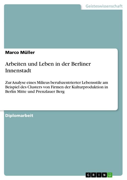 Produktbild: Arbeiten und Leben in der Berliner Innenstadt
