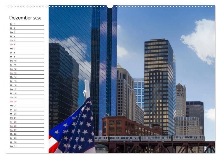 Produktbild: CHICAGO Stadtzentrum (Wandkalender 2026 DIN A2 quer), CALVENDO Monatskalender