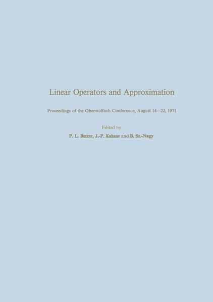 Produktbild: Linear Operators and Approximation / Lineare Operatoren und Approximation