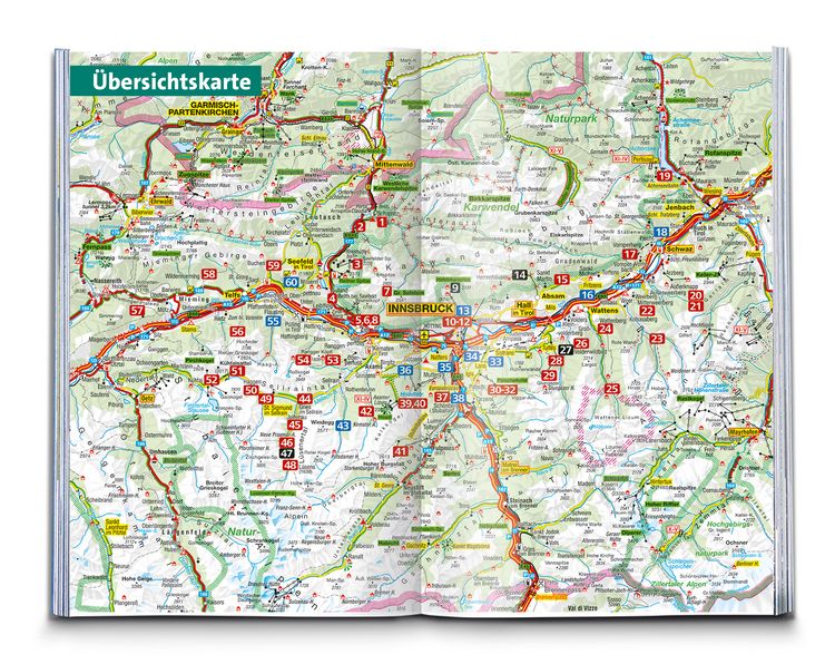 Produktbild: KOMPASS Wanderf&uuml;hrer Innsbruck und Umgebung, Karwendel, Tuxer Alpen, Sellrain und Mieminger Kette, 60 Touren mit Extra-Tourenkarte