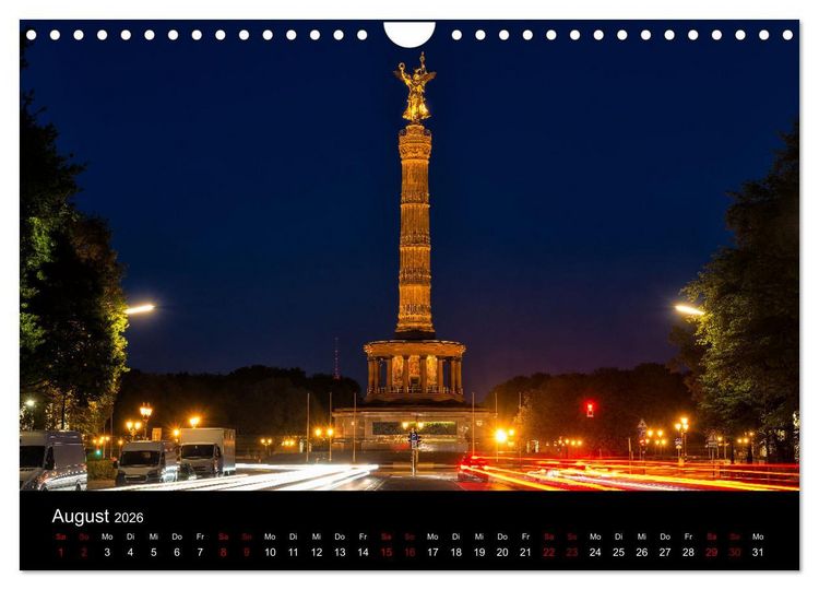 Produktbild: Eine Reise durch Berlin bei Nacht (Wandkalender 2026 DIN A4 quer), CALVENDO Monatskalender