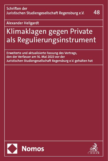 Produktbild: Klimaklagen gegen Private als Regulierungsinstrument