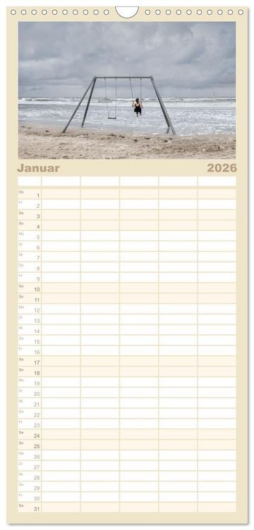 Produktbild: Familienplaner 2026 - Moin Spiekeroog mit 5 Spalten (Wandkalender, 21 x 45 cm) CALVENDO