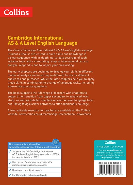 Produktbild: Cambridge International AS & A Level English Language Student's Book