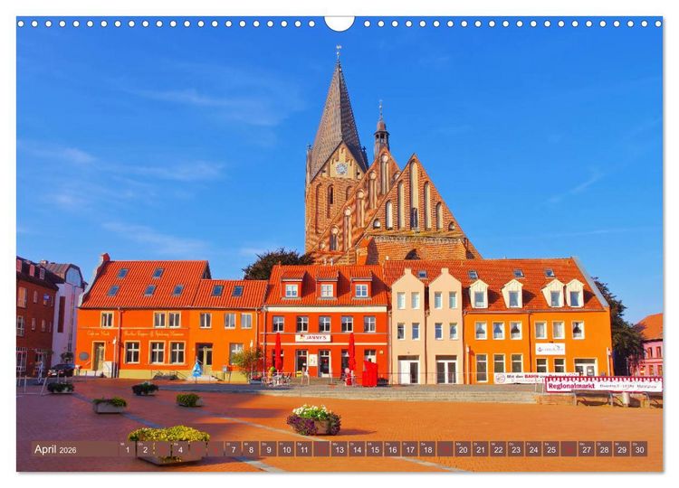 Produktbild: Vinetastadt Barth - Spaziergang durch die historische Stadt (Wandkalender 2026 DIN A3 quer), CALVENDO Monatskalender