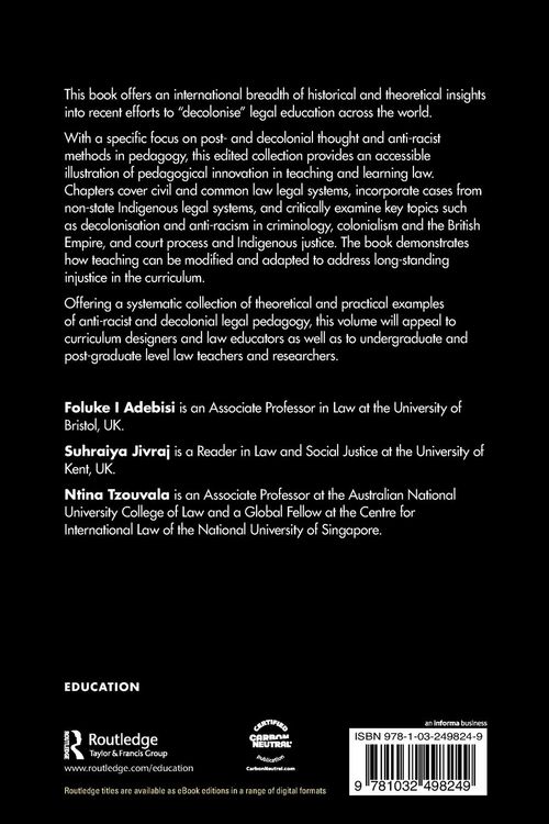 Produktbild: Decolonisation, Anti-Racism, and Legal Pedagogy