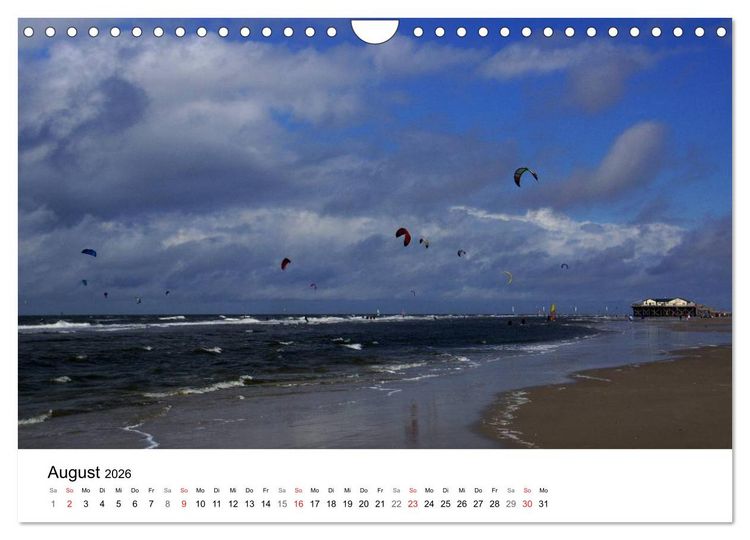 Produktbild: St. Peter Ording 2026 (Wandkalender 2026 DIN A4 quer), CALVENDO Monatskalender