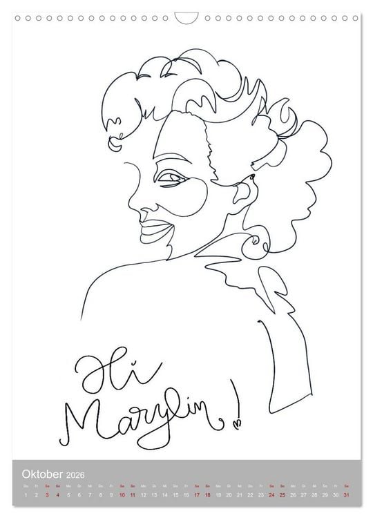 Produktbild: Line-Art Variationen (Wandkalender 2026 DIN A3 hoch), CALVENDO Monatskalender