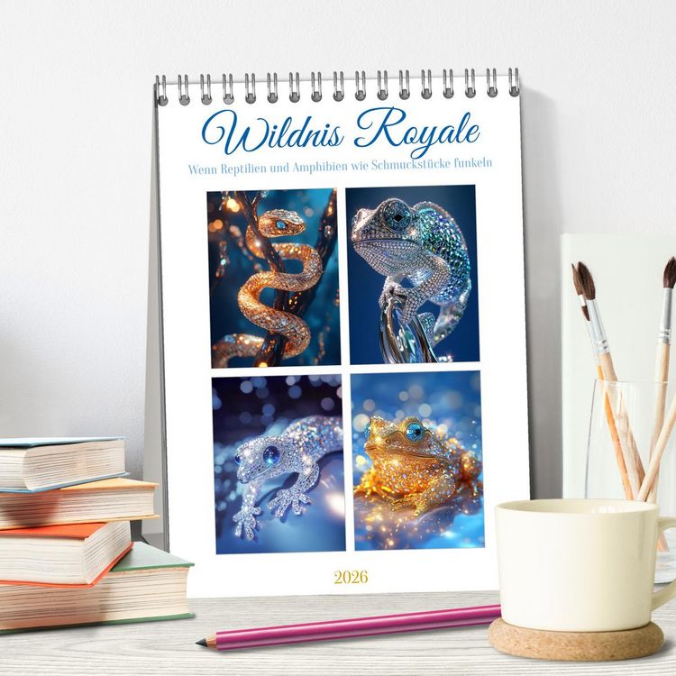 Produktbild: Wildnis Royale (Tischkalender 2026 DIN A5 hoch), CALVENDO Monatskalender