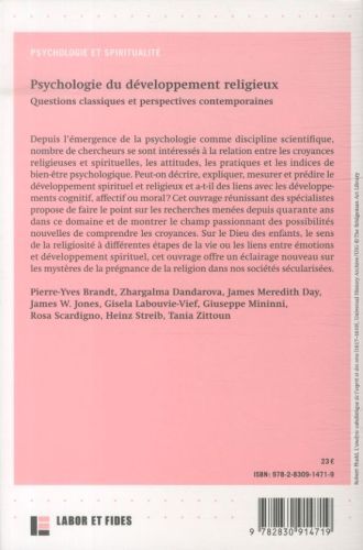 Produktbild: Psychologie du d&eacute;veloppement religieux