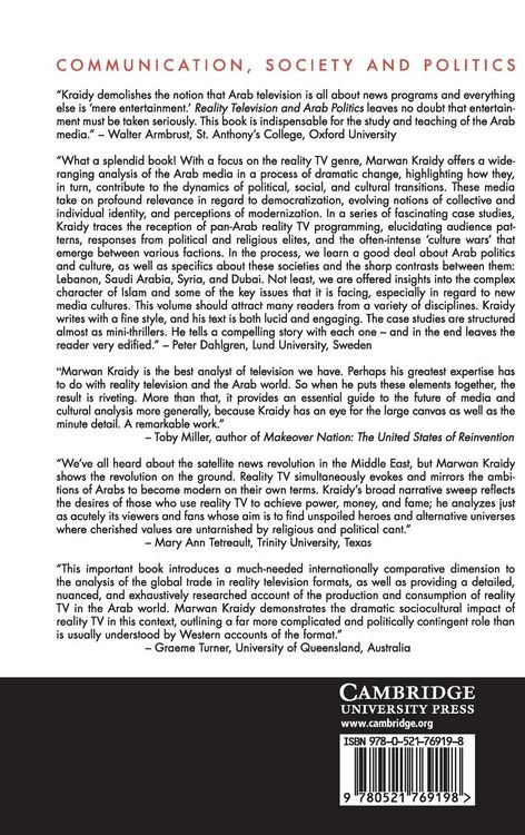 Produktbild: Reality Television and Arab Politics
