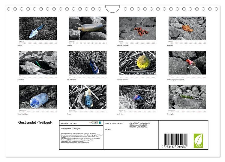 Produktbild: Gestrandet -Treibgut- (Wandkalender 2026 DIN A4 quer), CALVENDO Monatskalender