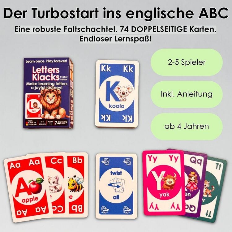 Produktbild: Letters Klacks &ndash; Das englische Alphabet spielerisch entdecken (Pocket Edition)