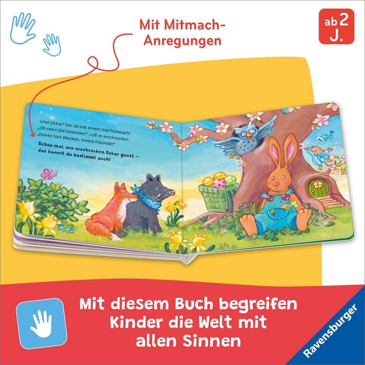 Produktbild: Aufgewacht, lieber Osterhase: Mein Oster-Mitmachbuch