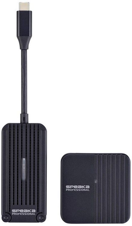 Produktbild: SpeaKa Professional SP-TR-300 Drahtloses Full HD Pr&auml;sentationssystem USB-C&reg; (DP Alt Mode) HDMI&reg; 30m 5GHz 1920 x 1080 Pixel