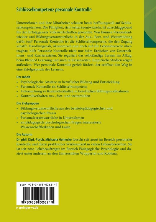 Produktbild: Schl&uuml;sselkompetenz personale Kontrolle