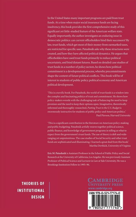 Produktbild: Putting Trust in the US Budget
