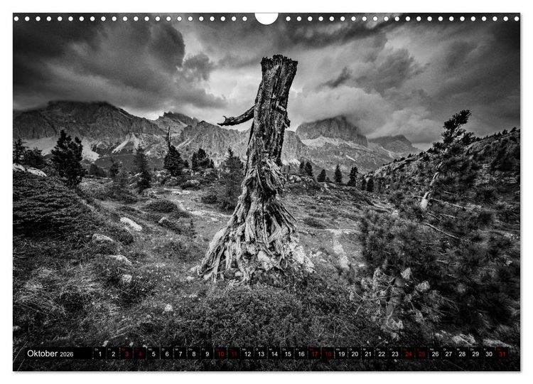 Produktbild: Dramatik in SW (Wandkalender 2026 DIN A3 quer), CALVENDO Monatskalender