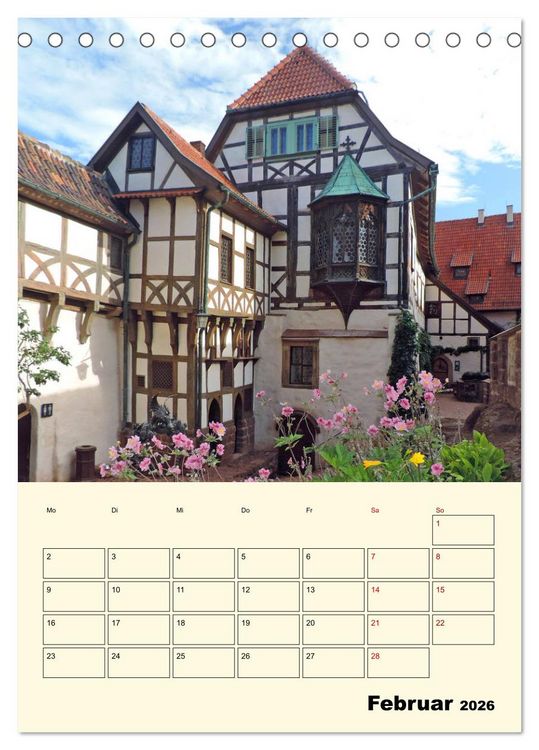 Produktbild: Die Wartburg - Weltkulturerbe in Th&uuml;ringen (Tischkalender 2026 DIN A5 hoch), CALVENDO Monatskalender