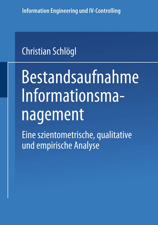 Produktbild: Bestandsaufnahme Informationsmanagement