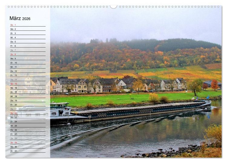 Produktbild: An der wundersch&ouml;nen Mosel (hochwertiger Premium Wandkalender 2026 DIN A2 quer), Kunstdruck in Hochglanz