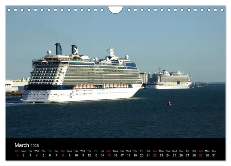 Produktbild: Cruise Southampton (Wall Calendar 2026 DIN A4 landscape), CALVENDO 12 Month Wall Calendar