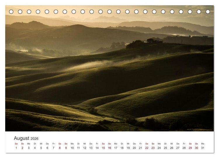 Produktbild: Gr&uuml;ne Farbt&ouml;ne Toskana (Tischkalender 2026 DIN A5 quer), CALVENDO Monatskalender