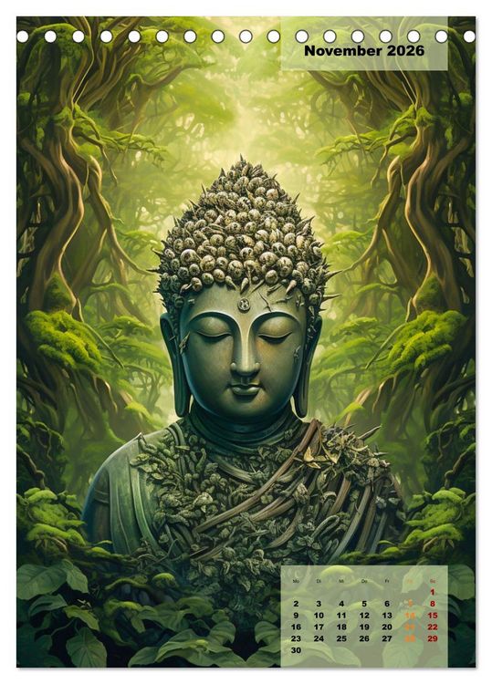 Produktbild: Jade Buddha - Finde die innere Mitte (Tischkalender 2026 DIN A5 hoch), CALVENDO Monatskalender