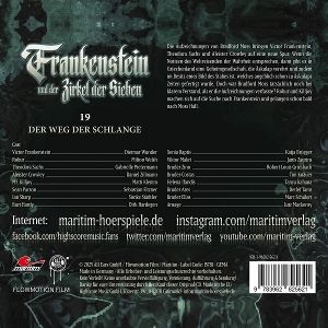 Produktbild: Frankenstein und der Zirkel der Sieben - Der Weg der Schlange, 1 Audio-CD