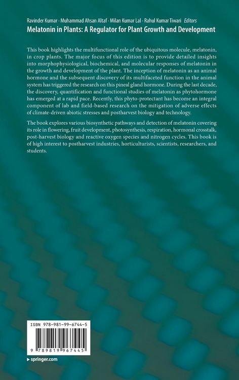 Produktbild: Melatonin in Plants: A Regulator for Plant Growth and Development