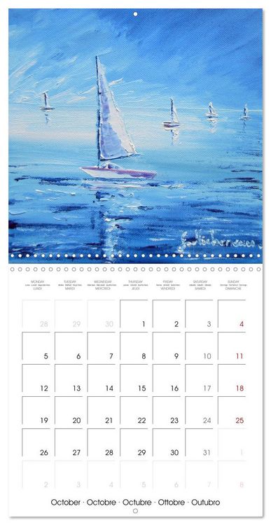 Produktbild: Mer en peinture (Calendrier mural carr&eacute; 2026 30x30 cm) Calendrier double avec une page pour vos prises de notes