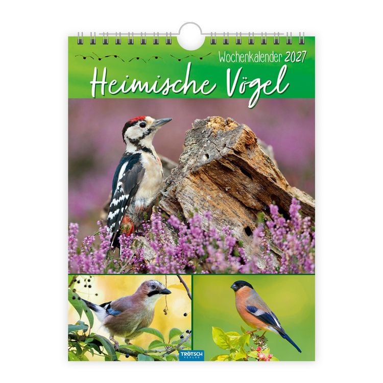 Produktbild: TR&Ouml;TSCH - Wochenkalender zum H&auml;ngen Heimische V&ouml;gel 2027