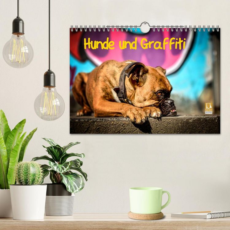 Produktbild: Hunde und Graffiti (Wandkalender 2026 DIN A4 quer), CALVENDO Monatskalender