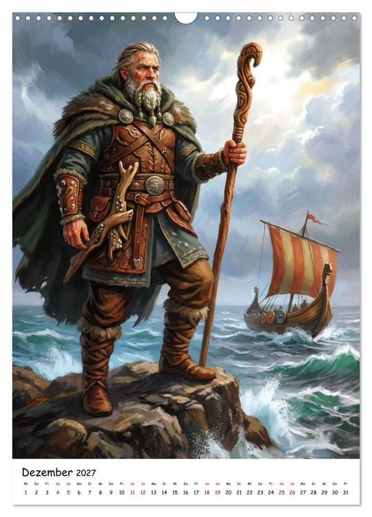 Produktbild: G&ouml;tter der Wikinger &ndash; Ikonen der Nordischen Mythologie (Wandkalender 2027 DIN A3 hoch), CALVENDO Monatskalender