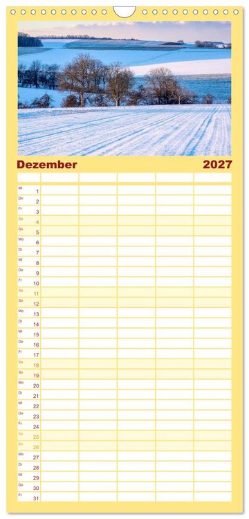 Produktbild: Familienplaner 2027 - Sch&ouml;ner Kraichgau mit 5 Spalten (Wandkalender, 21 x 45 cm) CALVENDO