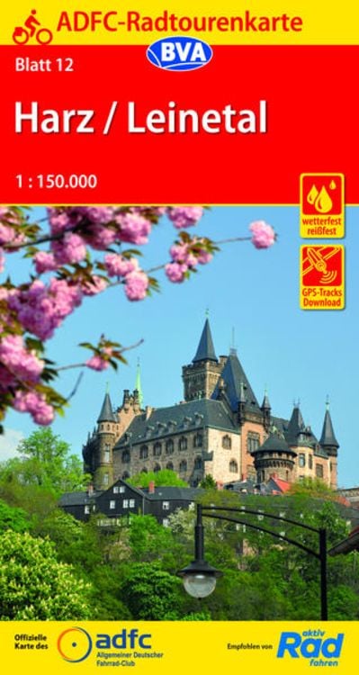 Produktbild: ADFC-Radtourenkarte 12 Harz /Leinetal 1:150.000