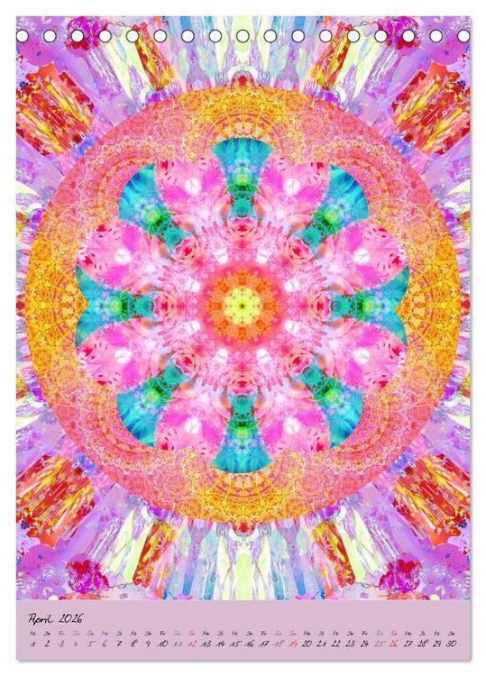 Produktbild: Bl&uuml;hende Mandalas (Tischkalender 2026 DIN A5 hoch), CALVENDO Monatskalender