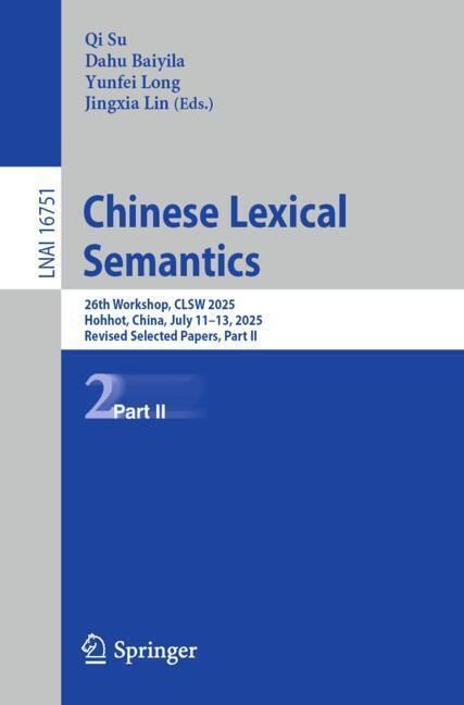 Produktbild: Chinese Lexical Semantics