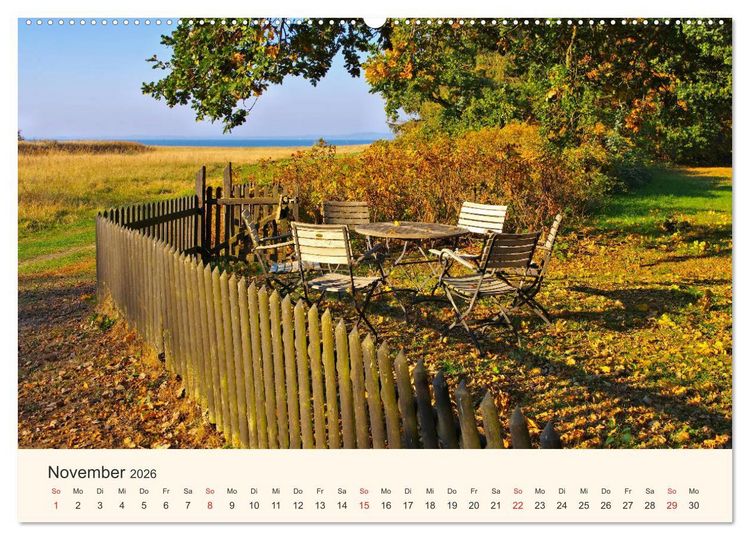 Produktbild: Ummanz - Naturparadies in der R&uuml;gener Boddenlandschaft (Wandkalender 2026 DIN A2 quer), CALVENDO Monatskalender