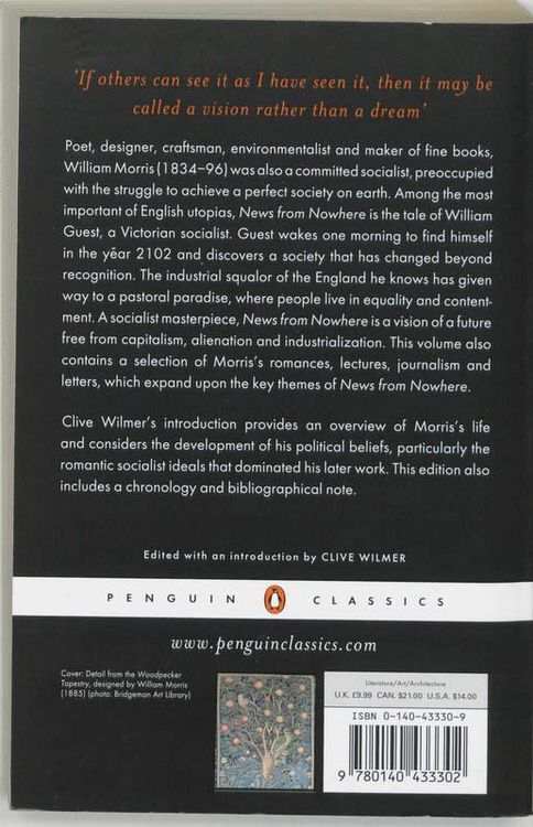 Produktbild: News from Nowhere and Other Writings