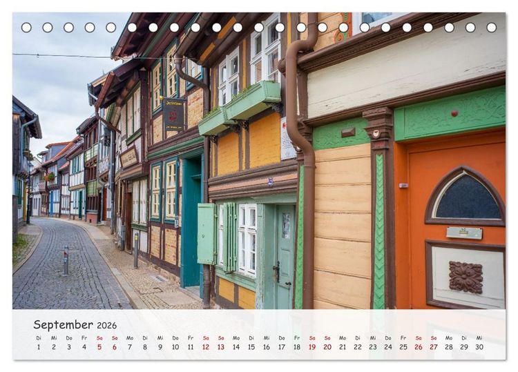 Produktbild: Wernigerode - Historische Fachwerkstadt am Harz (Tischkalender 2026 DIN A5 quer), CALVENDO Monatskalender
