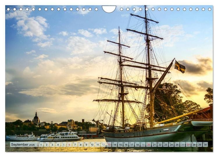 Produktbild: Stockholm - Maritime Ansichten (Wandkalender 2026 DIN A4 quer), CALVENDO Monatskalender