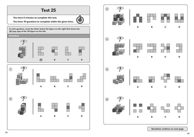 Produktbild: 11+ Spatial Reasoning Quick Practice Tests Age 10-11 (Year 6)