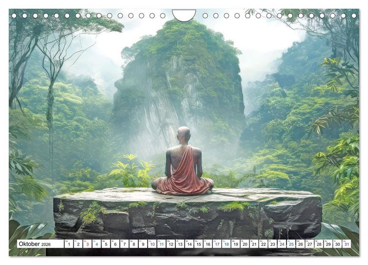 Produktbild: Meditation und weiter Horizont (Wandkalender 2026 DIN A4 quer), CALVENDO Monatskalender