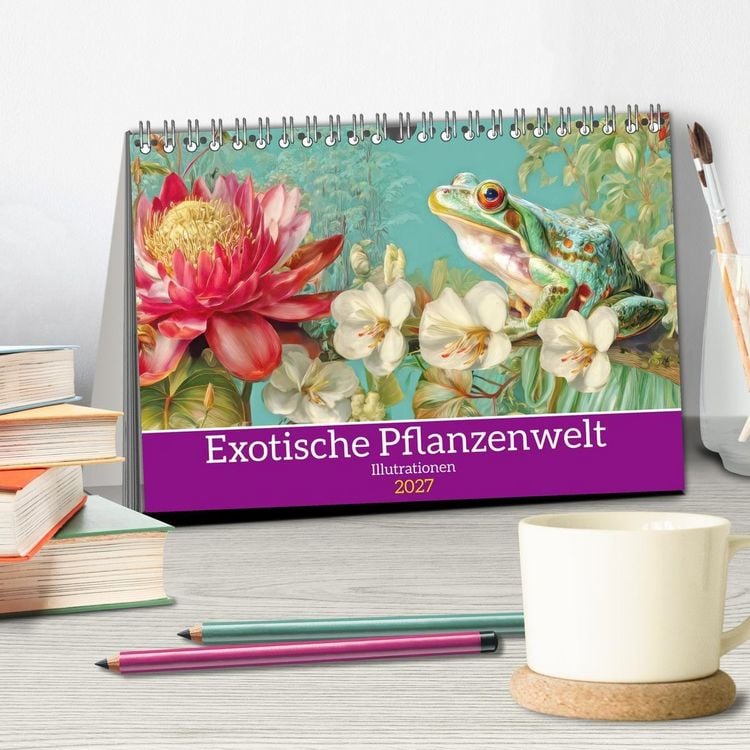 Produktbild: Exotische Pflanzenwelt - Illustrationen (Tischkalender 2027 DIN A5 quer), CALVENDO Monatskalender