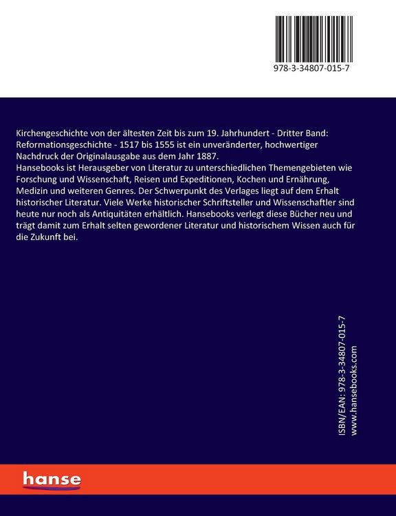 Produktbild: Kirchengeschichte von der &auml;ltesten Zeit bis zum 19. Jahrhundert