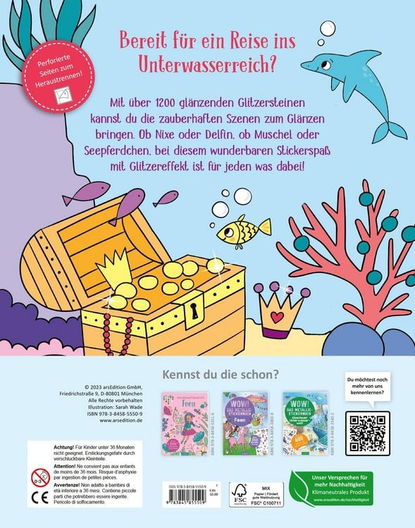 Produktbild: Mein Diamant-Stickerheft &ndash; Meerjungfrauen
