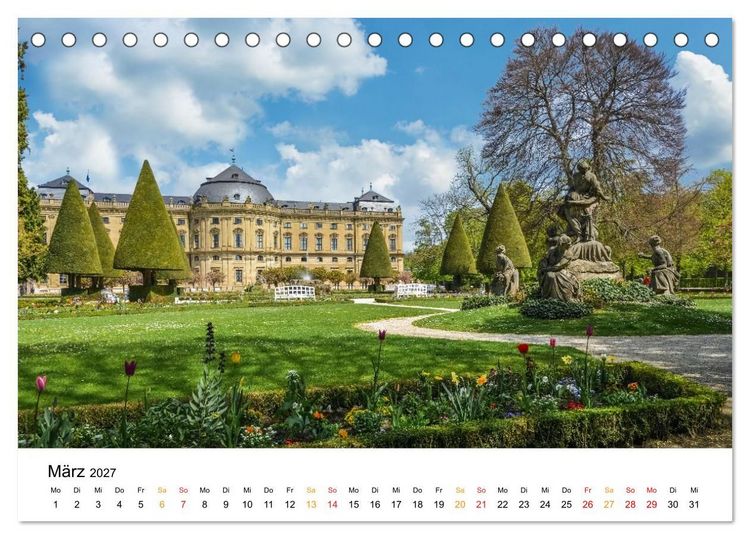 Produktbild: Unterwegs auf der Romantischen Strasse (Tischkalender 2027 DIN A5 quer), CALVENDO Monatskalender