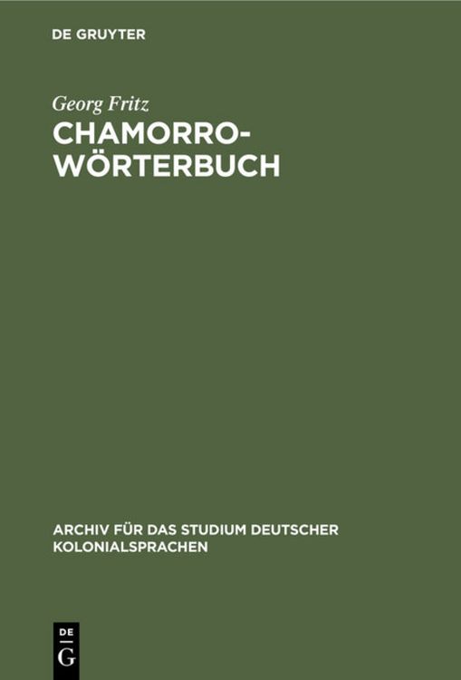 Produktbild: Chamorro-W&ouml;rterbuch