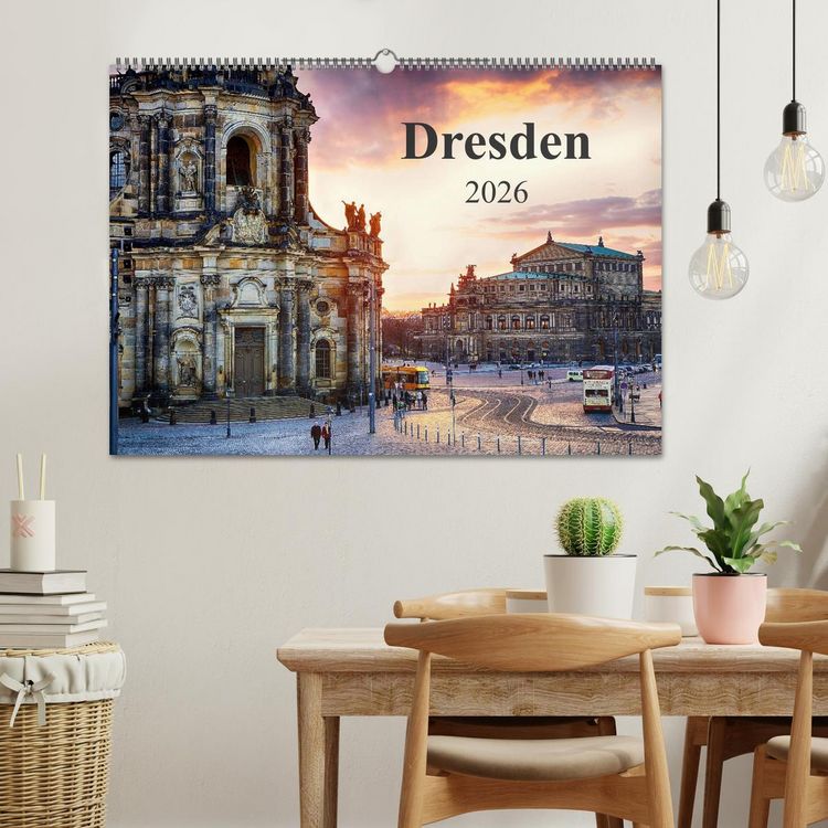 Produktbild: Dresden 2026 / Geburtstagskalender (Wandkalender 2026 DIN A2 quer), CALVENDO Monatskalender